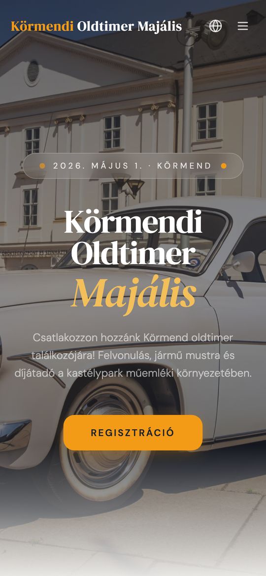 Körmendi Oldtimer Majális on a phone – screen 1